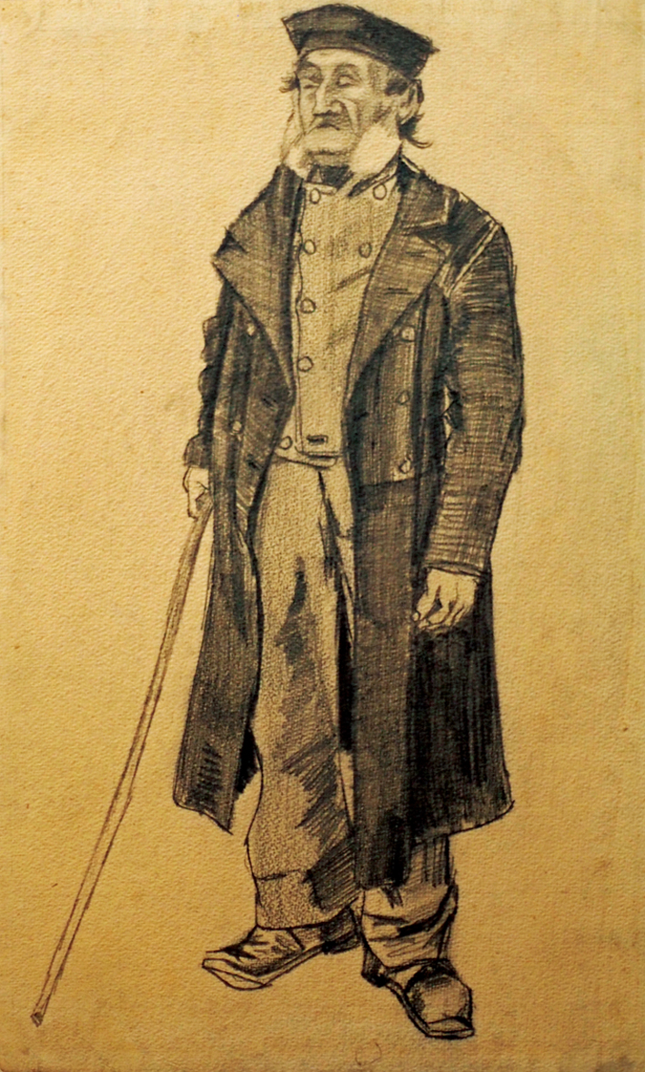  文森特·威廉·梵高  Vincent Willen Van Gogh —— 拿手杖的男人